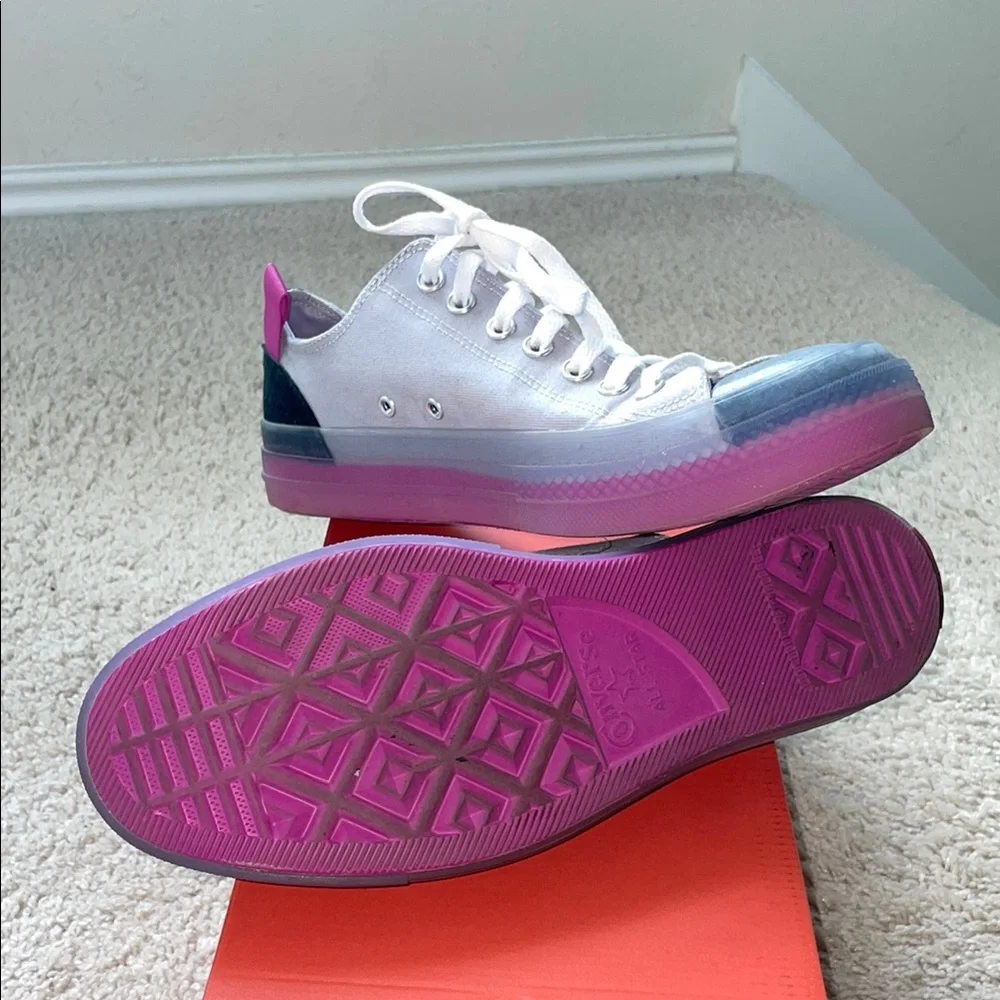 Converse Purple and White Gradient Sneakers - Picture 4 of 5